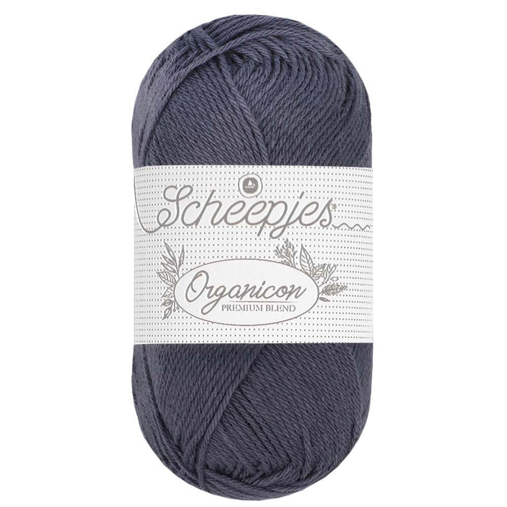 Scheepjes Organicon 50g 261 Night Shadow | Knitting yarn shop / dzijas veikals