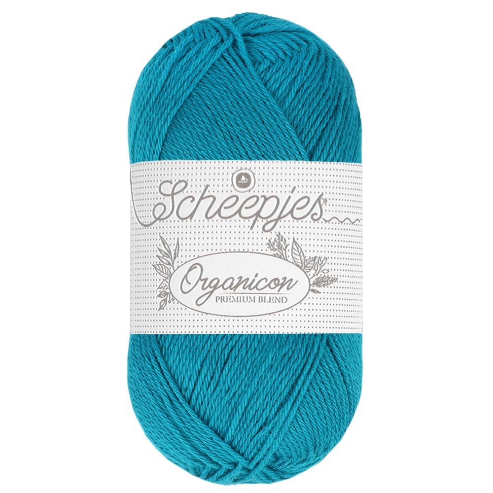 Scheepjes Organicon 50g 263 Deep Azure | Knitting yarn shop / dzijas veikals