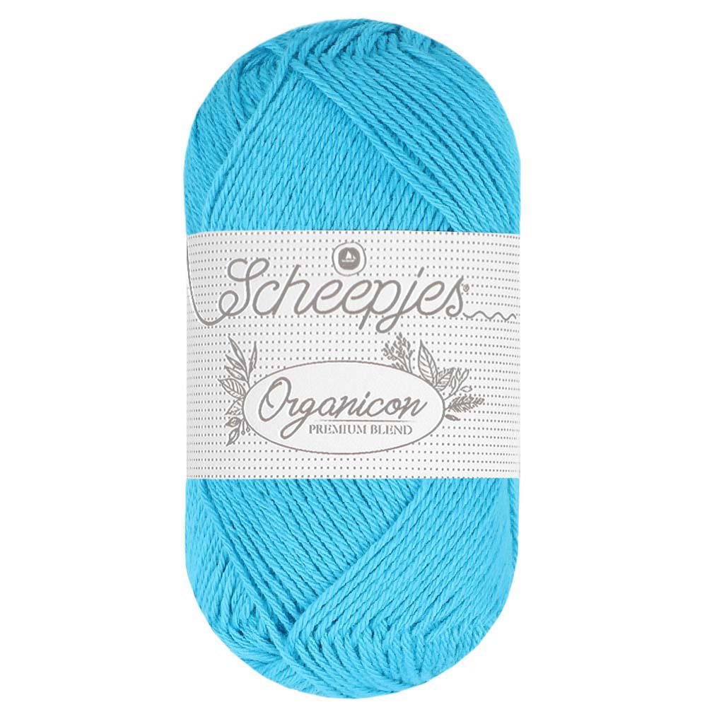 Scheepjes Organicon 50g 268 Sleepy Cyan | Knitting yarn shop / dzijas veikals