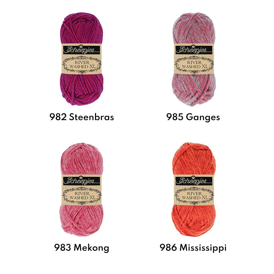 Scheepjes River Washed XL 50g 973 Po | Knitting yarn shop / dzijas veikals