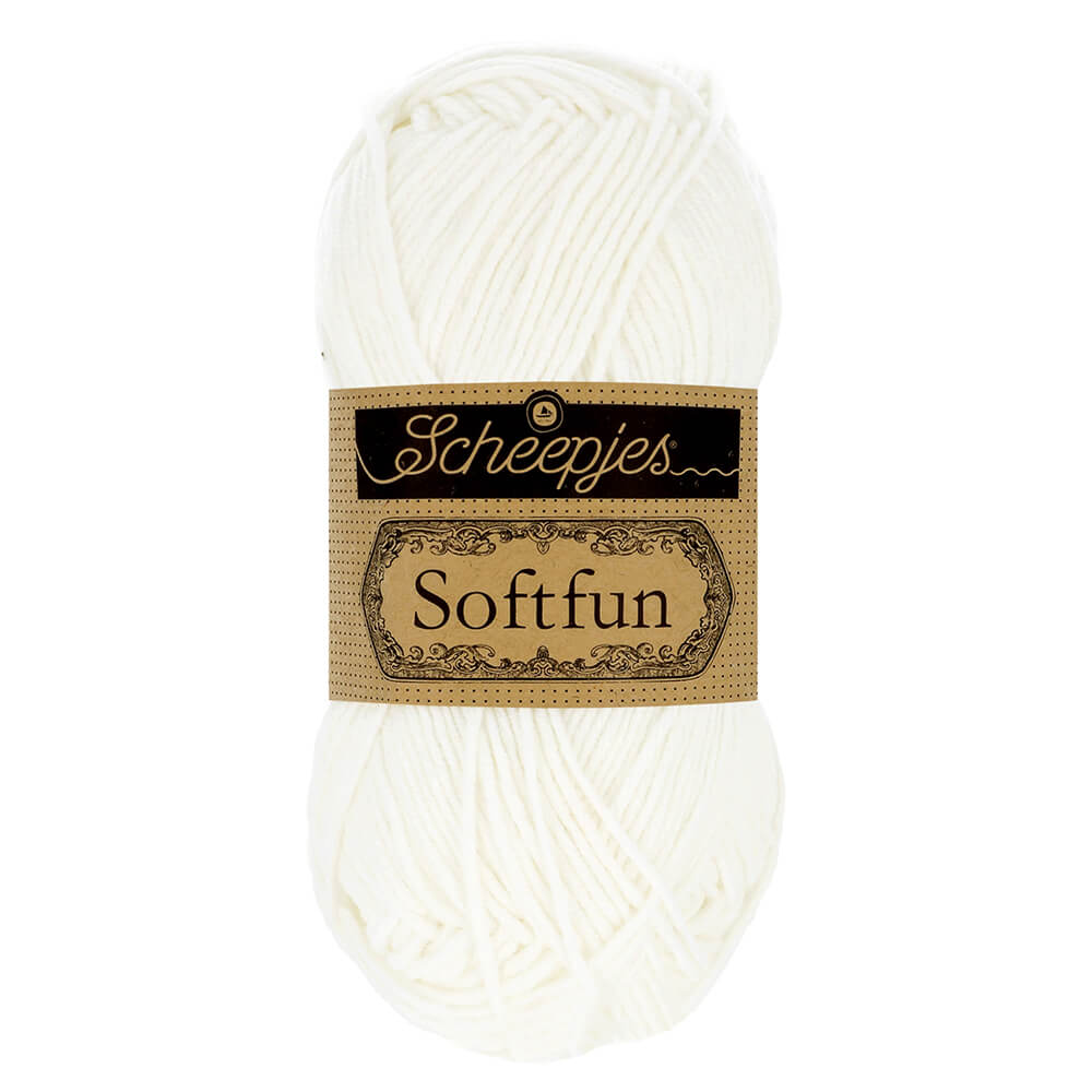 Scheepjes Softfun Yarn, colours 2401 - 2639 2412 Snow | Knitting yarn shop / dzijas veikals