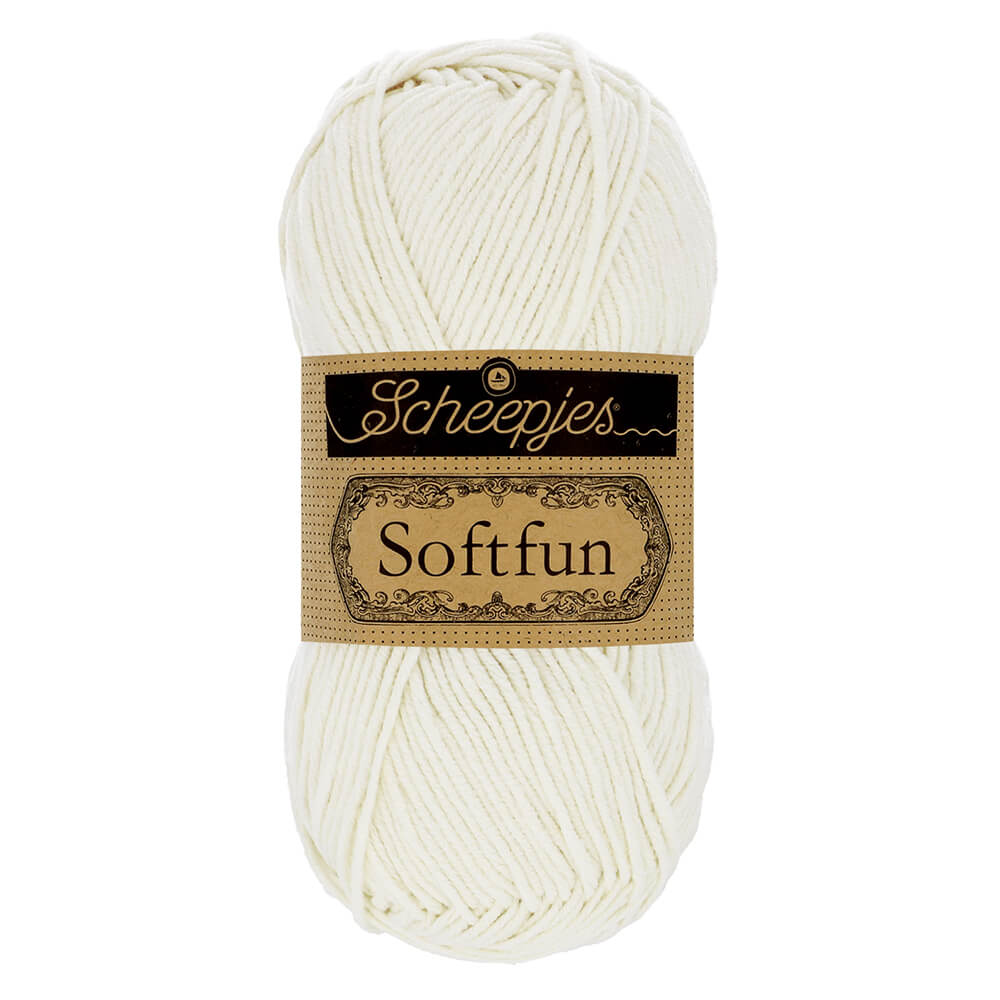 Scheepjes Softfun Yarn, colours 2401 - 2639 2426 Lace | Knitting yarn shop / dzijas veikals