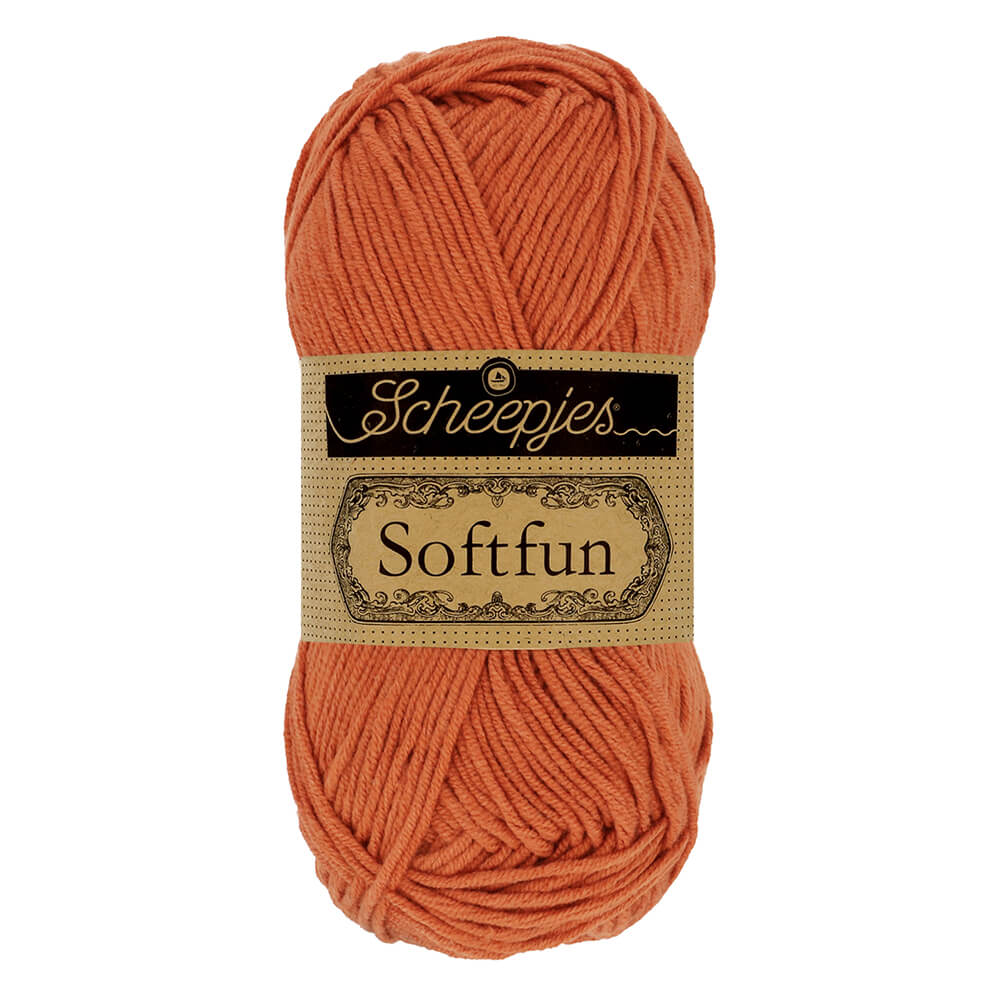 Scheepjes Softfun Yarn, colours 2401 - 2639 2431 Clay | Knitting yarn shop / dzijas veikals
