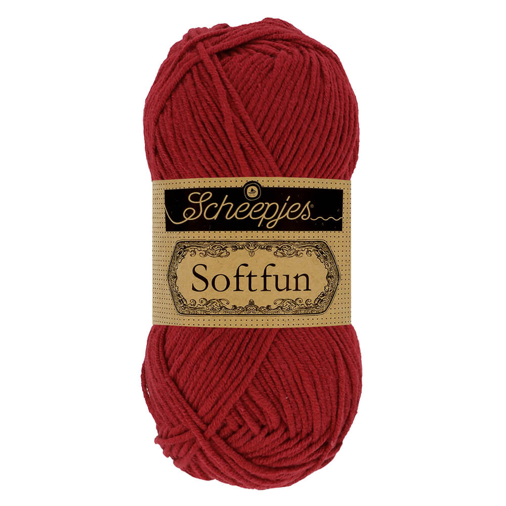 Scheepjes Softfun Yarn, colours 2401 - 2639 2492 Bordeaux | Knitting yarn shop / dzijas veikals