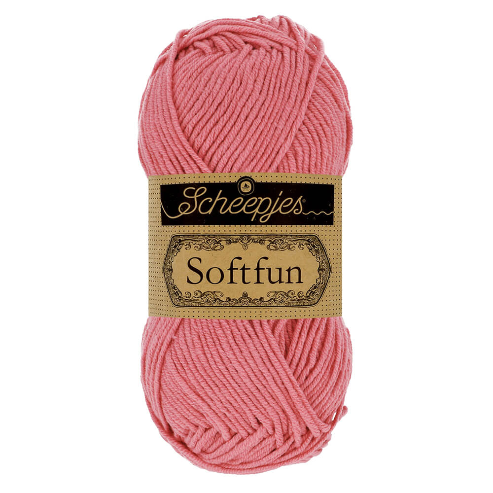 Scheepjes Softfun Yarn, colours 2401 - 2639 2514 Rose | Knitting yarn shop / dzijas veikals