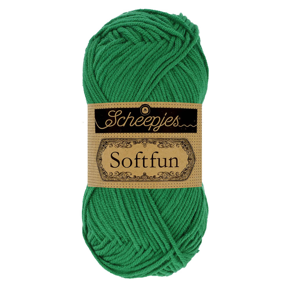 Scheepjes Softfun Yarn, colours 2401 - 2639 2535 Forest | Knitting yarn shop / dzijas veikals