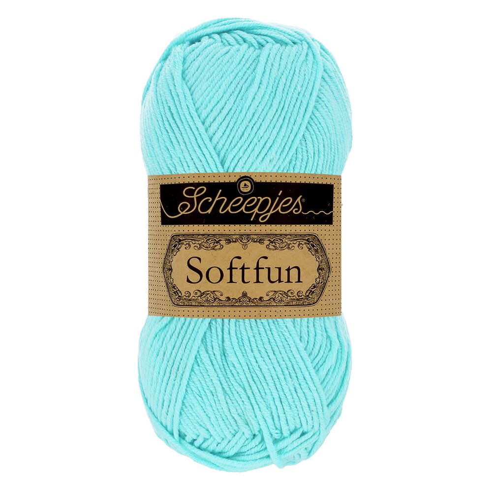 Scheepjes Softfun Yarn, colours 2401 - 2639 2603 Cool Blue | Knitting yarn shop / dzijas veikals