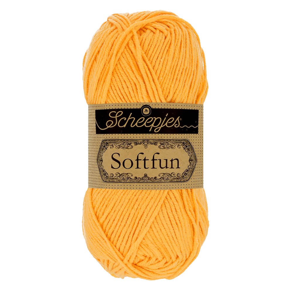 Scheepjes Softfun Yarn, colours 2401 - 2639 2610 Butterscotch | Knitting yarn shop / dzijas veikals
