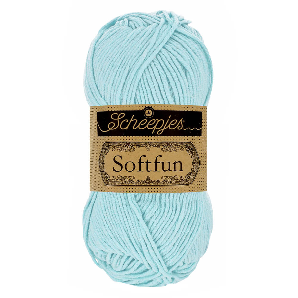Scheepjes Softfun Yarn, colours 2401 - 2639 2613 Sky | Knitting yarn shop / dzijas veikals