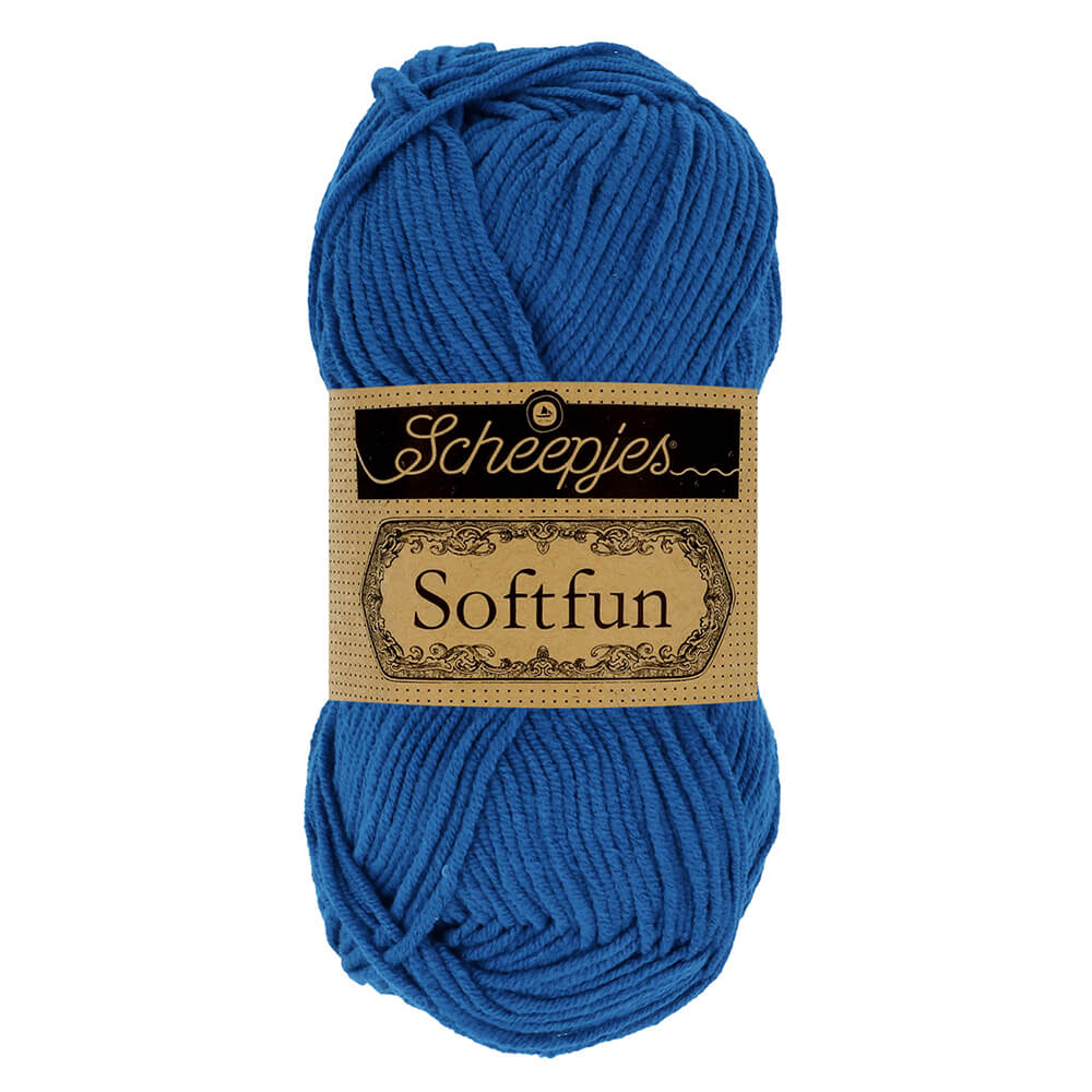 Scheepjes Softfun Yarn, colours 2401 - 2639 2626 Cobalt | Knitting yarn shop / dzijas veikals