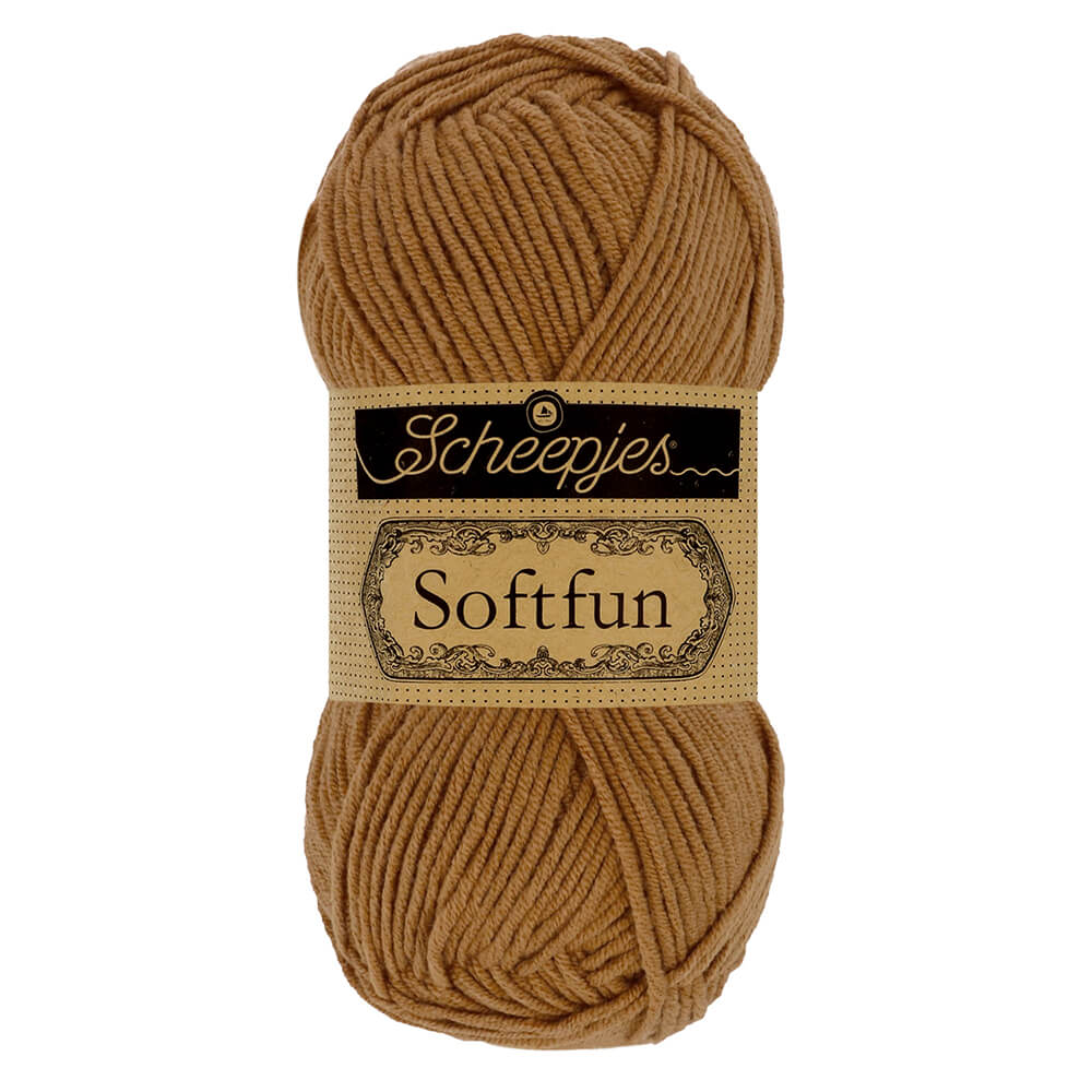 Scheepjes Softfun Yarn, colours 2401 - 2639 2633 Tawny | Knitting yarn shop / dzijas veikals
