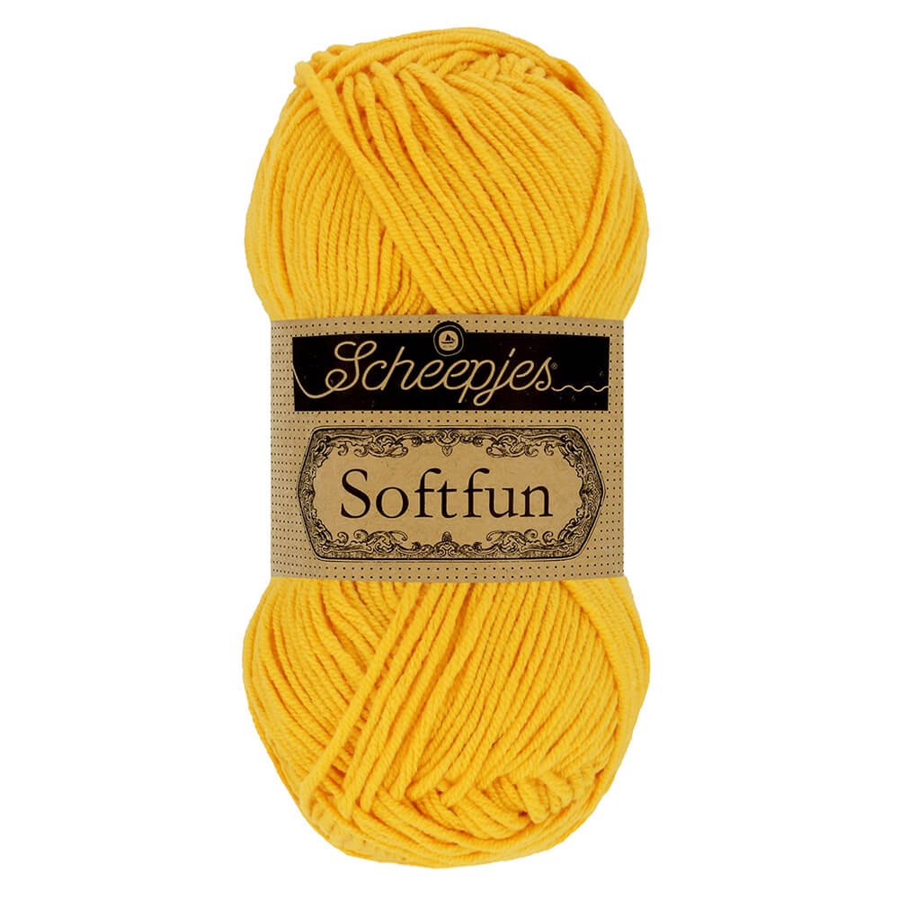 Scheepjes Softfun Yarn, colours 2401 - 2639 2634 Bumblebee | Knitting yarn shop / dzijas veikals
