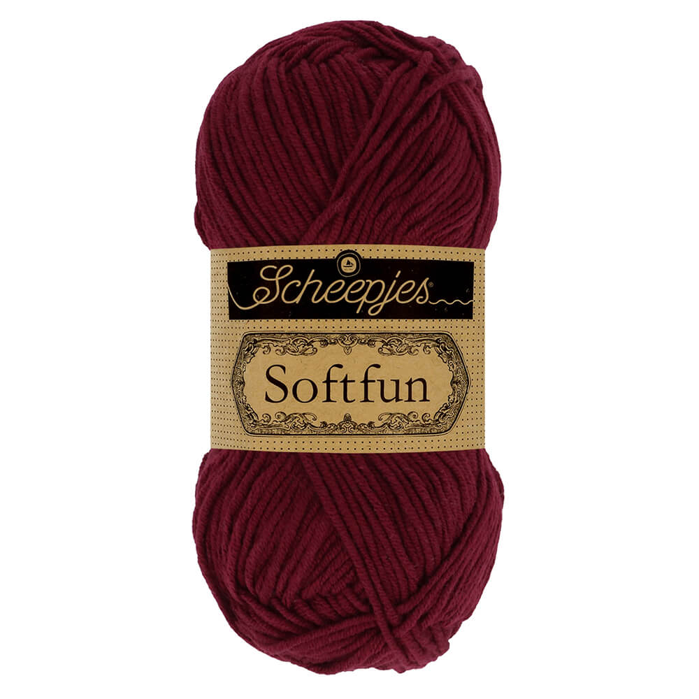Scheepjes Softfun Yarn, colours 2401 - 2639 2637 Mahogany | Knitting yarn shop / dzijas veikals