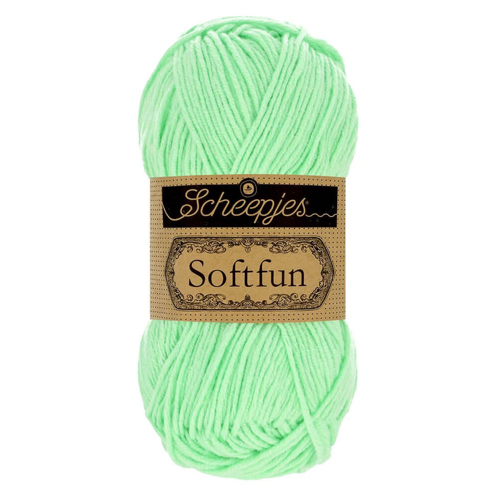 Scheepjes Softfun Yarn, colours 2401 - 2639 2639 Green Tea | Knitting yarn shop / dzijas veikals