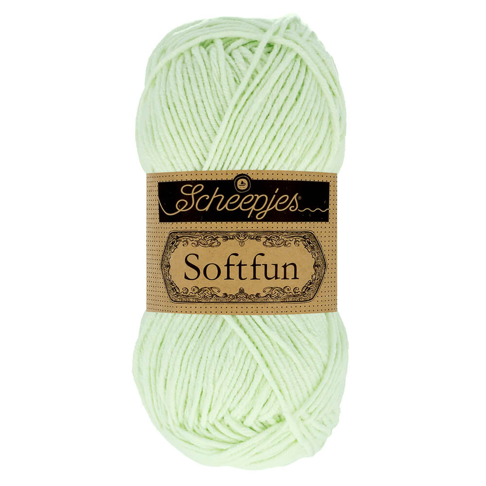 Scheepjes Softfun Yarn, colours 2401 - 2639 2639 Green Tea | Knitting yarn shop / dzijas veikals