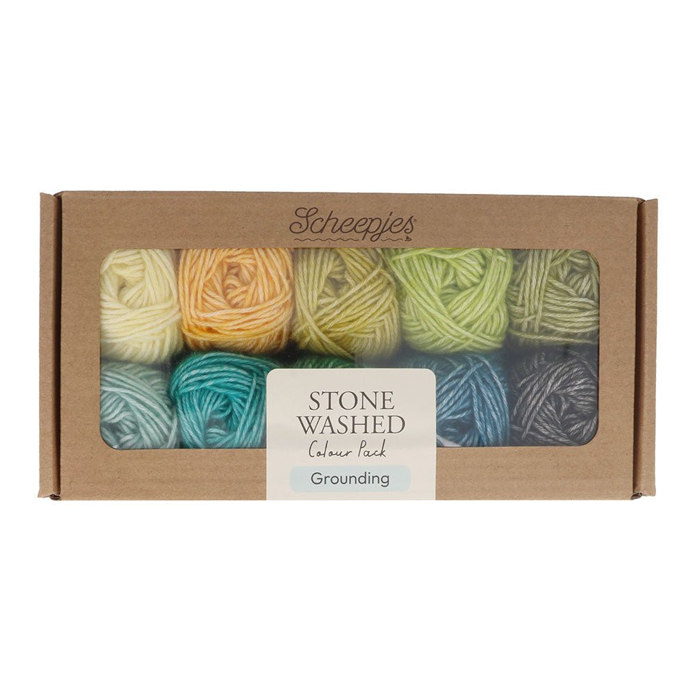 Scheepjes Stone Washed colour pack 10x25g, 5 variants Grounding | Knitting yarn shop / dzijas veikals