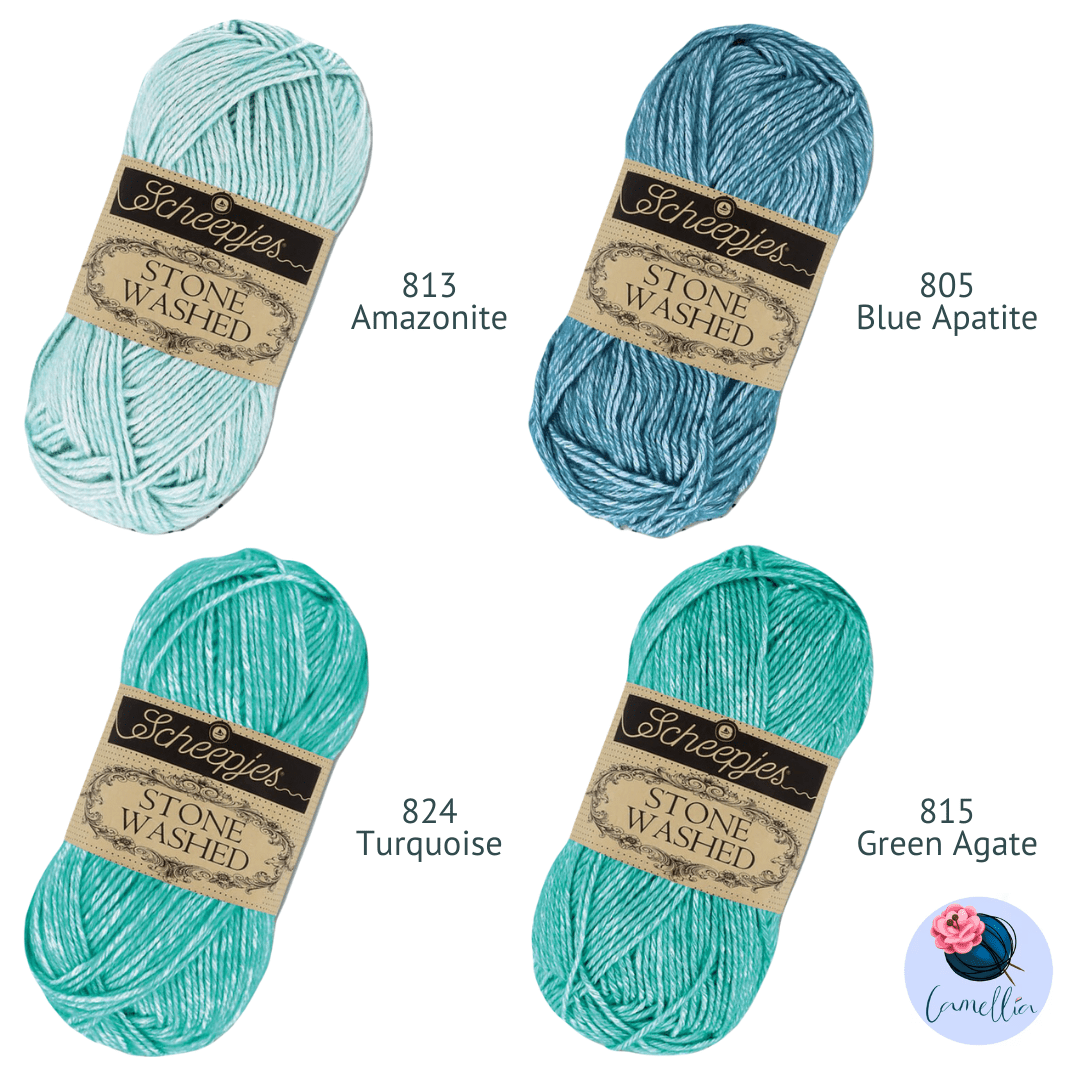 Scheepjes Stone Washed Yarn, 50g 801 Moon Stone | Knitting yarn shop / dzijas veikals