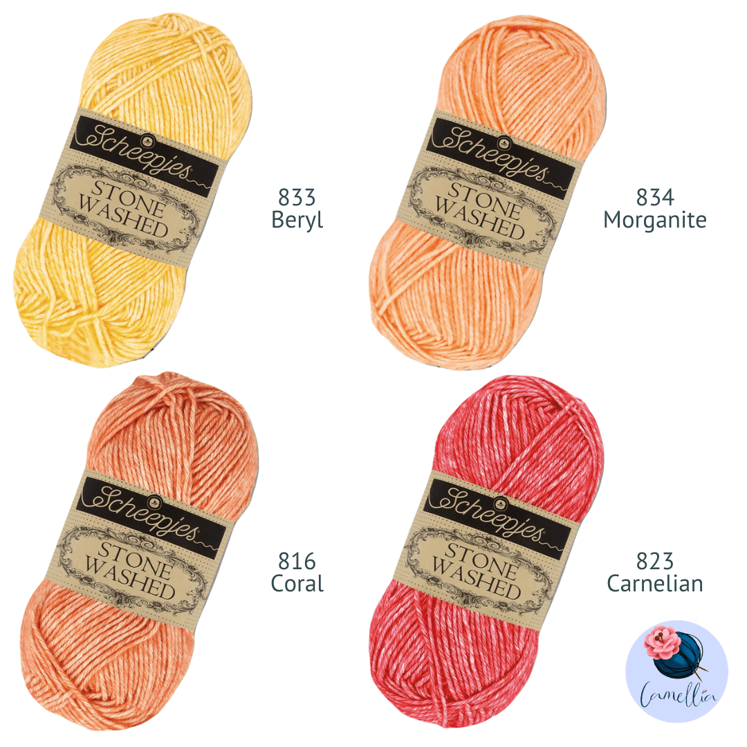 Scheepjes Stone Washed Yarn, 50g 801 Moon Stone | Knitting yarn shop / dzijas veikals