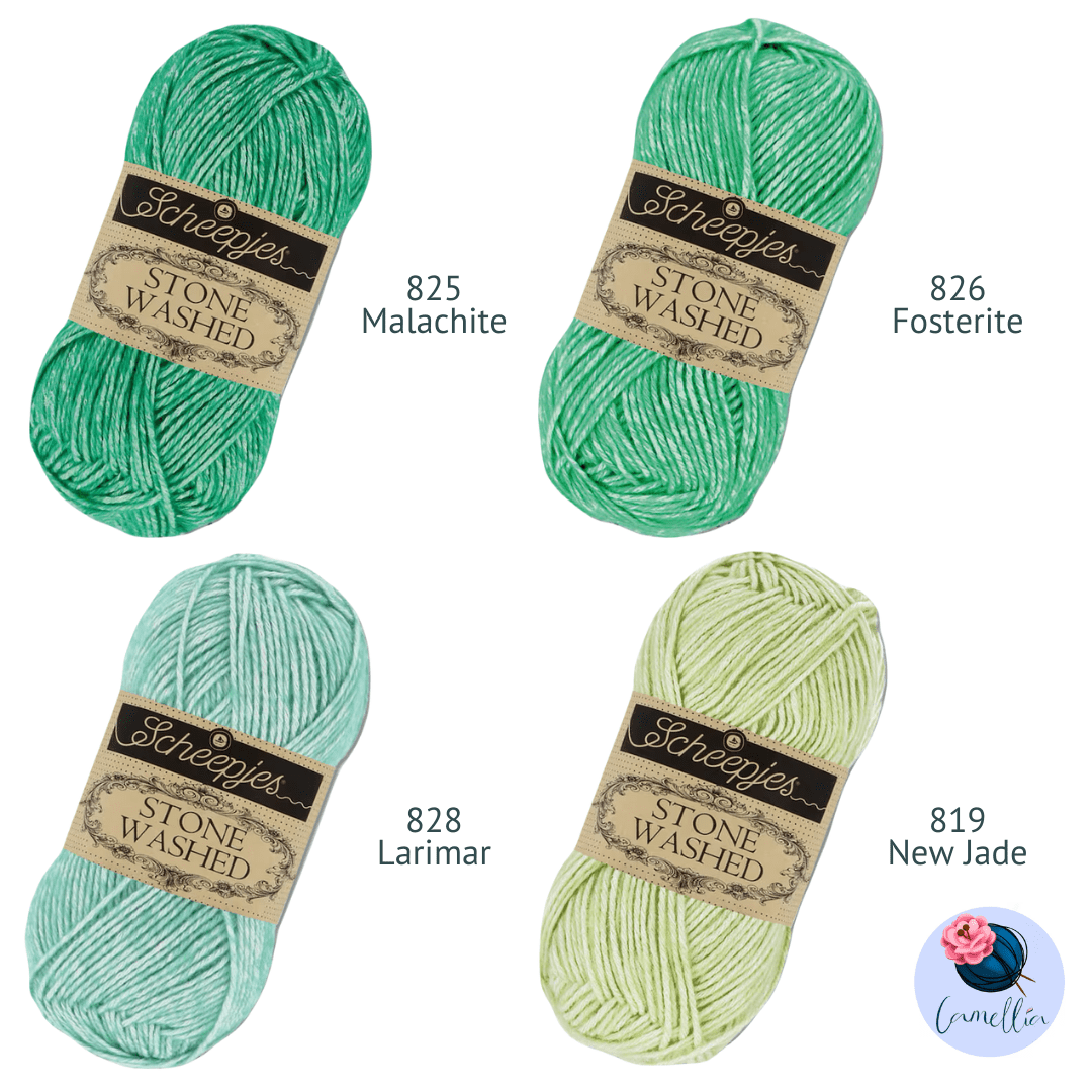 Scheepjes Stone Washed Yarn, 50g 801 Moon Stone | Knitting yarn shop / dzijas veikals