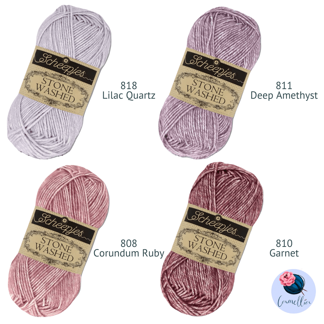 Scheepjes Stone Washed Yarn, 50g 801 Moon Stone | Knitting yarn shop / dzijas veikals