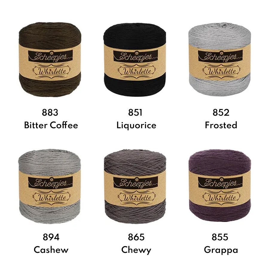 Scheepjes Whirlette 100g 851 Liquorice | Knitting yarn shop / dzijas veikals