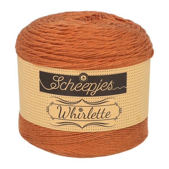 Scheepjes Whirlette 100g - Smooth Cotton Acrylic Yarn Cake 895 Toffee | Knitting yarn shop / dzijas veikals