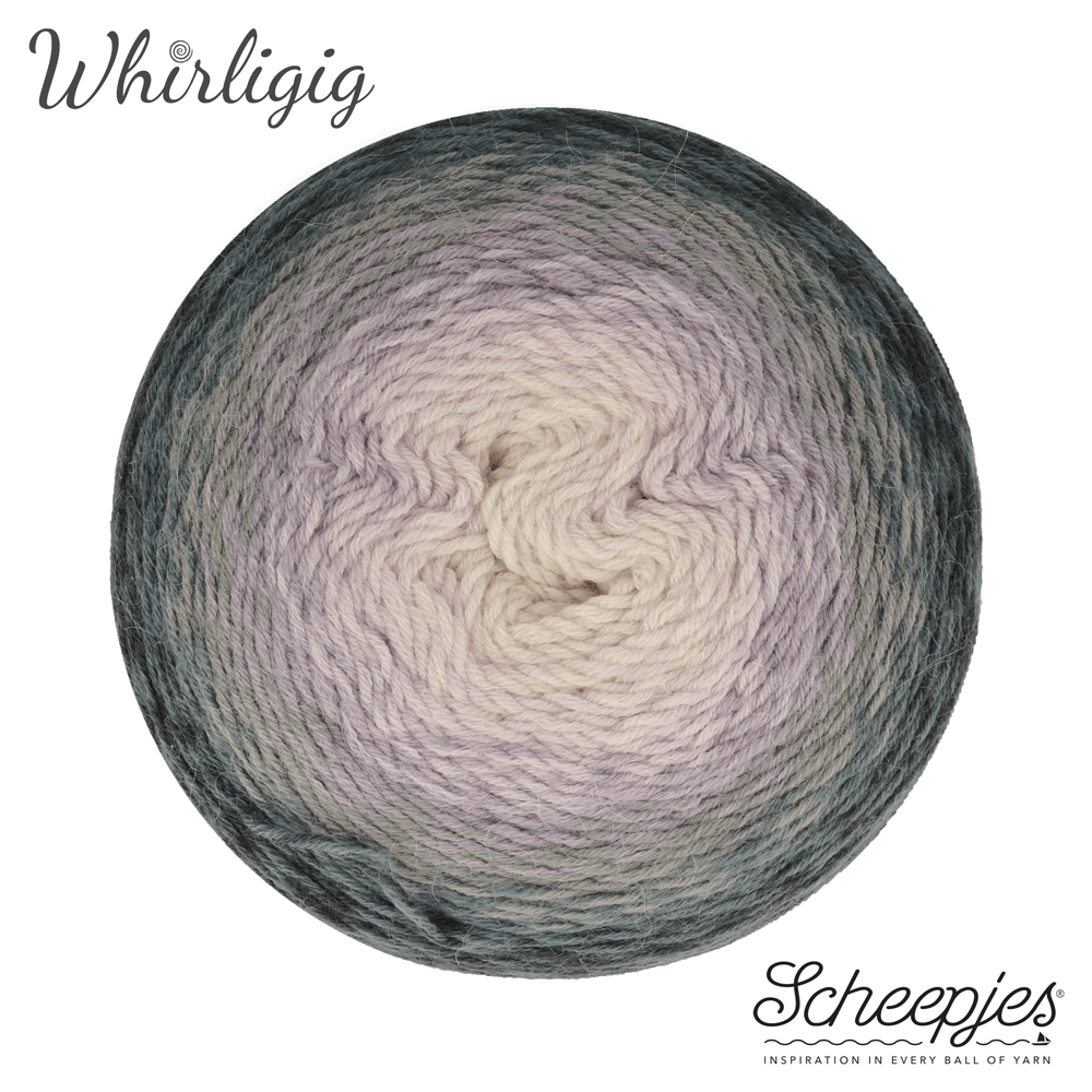 Scheepjes Whirligig, 450g 201 Grey to Lavender | Knitting yarn shop / dzijas veikals