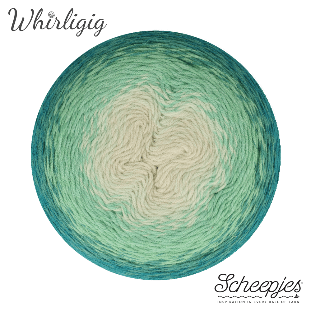 Scheepjes Whirligig, 450g 205 Teal to Ombré | Knitting yarn shop / dzijas veikals