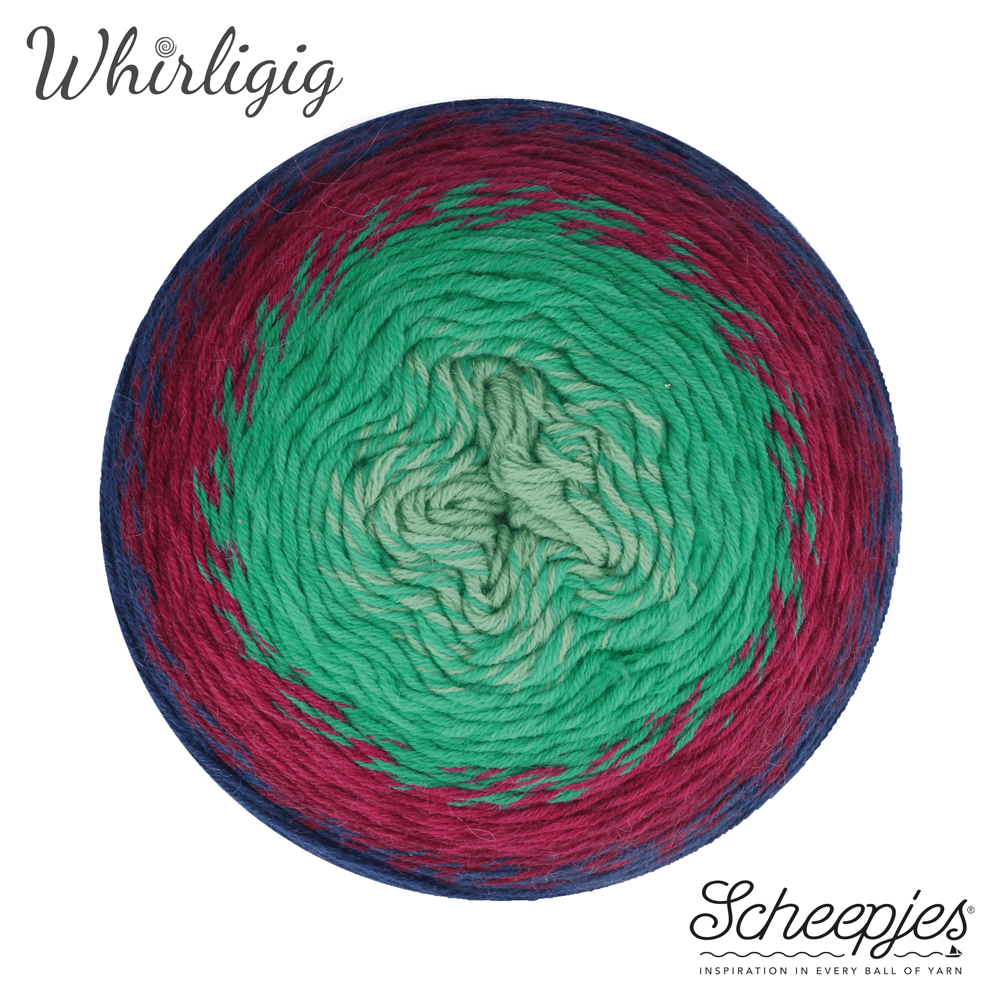 Scheepjes Whirligig, 450g 214 Sapphire to Jade | Knitting yarn shop / dzijas veikals