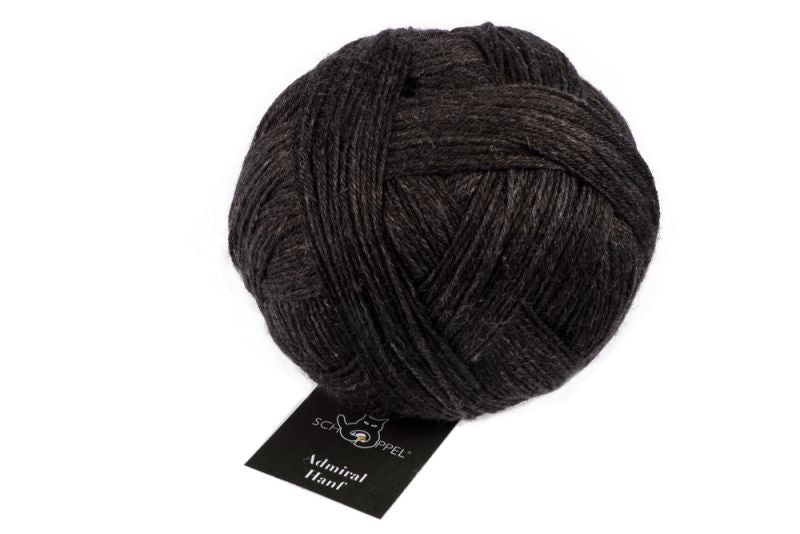 SCHOPPEL Admiral Hanf Yarn 2379_ Silky Black | Knitting yarn shop / dzijas veikals