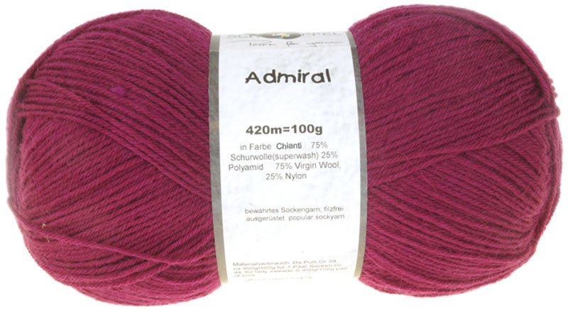Schoppel Admiral sock yarn 1774 Chianti | Knitting yarn shop / dzijas veikals