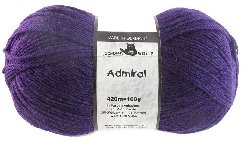 Schoppel Admiral sock yarn 3693 Plum | Knitting yarn shop / dzijas veikals