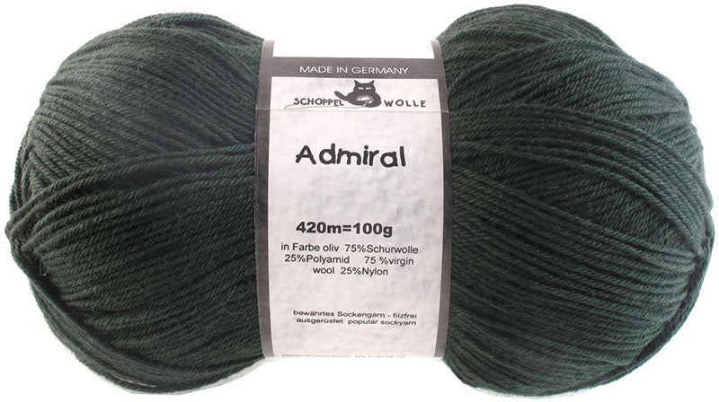 Schoppel Admiral sock yarn 6373 Olive | Knitting yarn shop / dzijas veikals