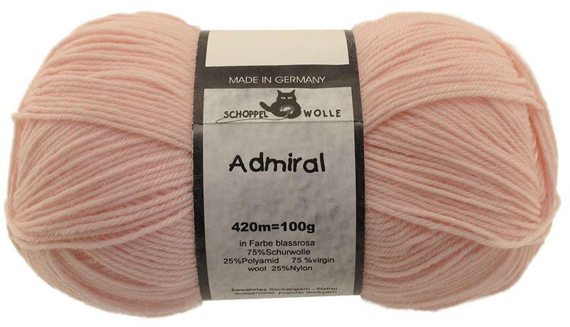 Schoppel Admiral sock yarn 7810 Pale Rose | Knitting yarn shop / dzijas veikals