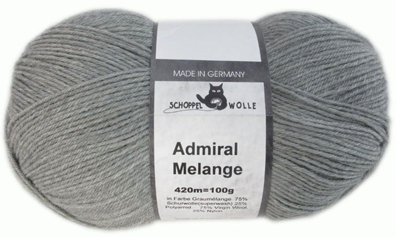 Schoppel Admiral sock yarn Melange 9263m Grey Mélange | Knitting yarn shop / dzijas veikals