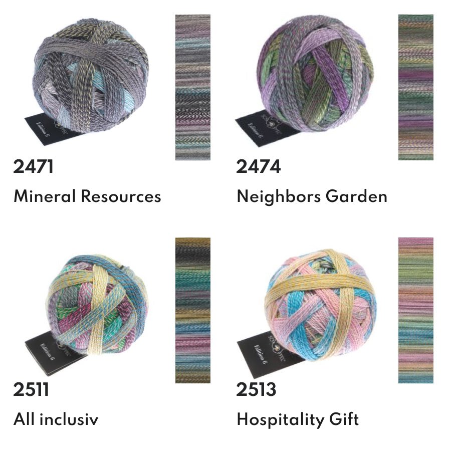 Schoppel Edition 6 Extra - Fine Merino Wool Yarn 2100_Domino | Knitting yarn shop / dzijas veikals