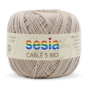 SESIA Cable 5 Bio CABLE 5 BIO - 0665 GRIGIO CHIARO | Knitting yarn shop / dzijas veikals