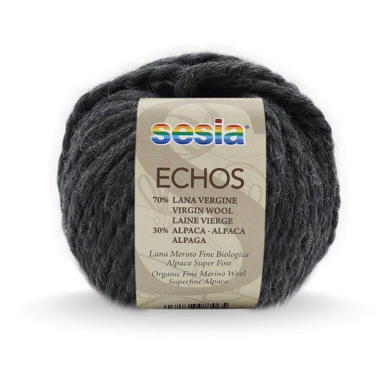 SESIA Echos ECHOS - 0154 GRIGIO SCURO | Knitting yarn shop / dzijas veikals