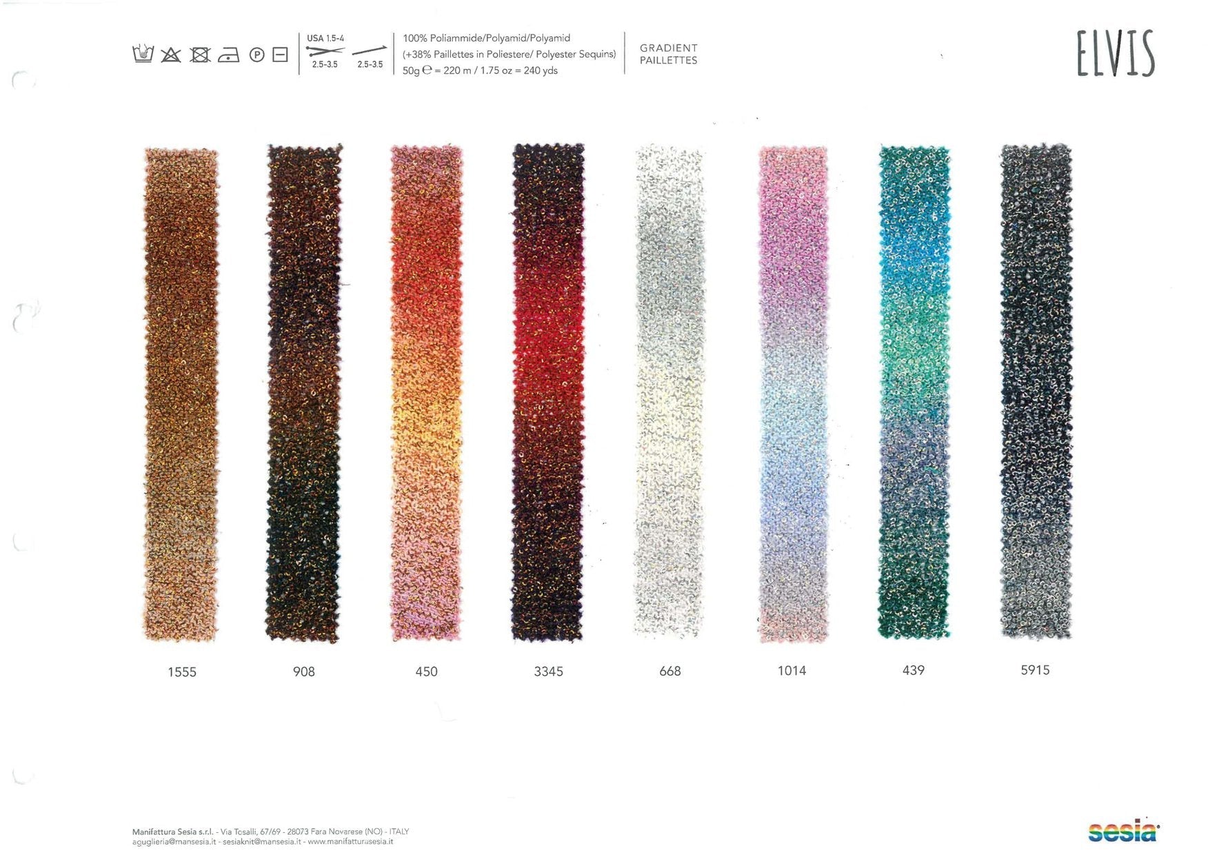 SESIA Elvis ELVIS - 5915 OMBRA | Knitting yarn shop / dzijas veikals