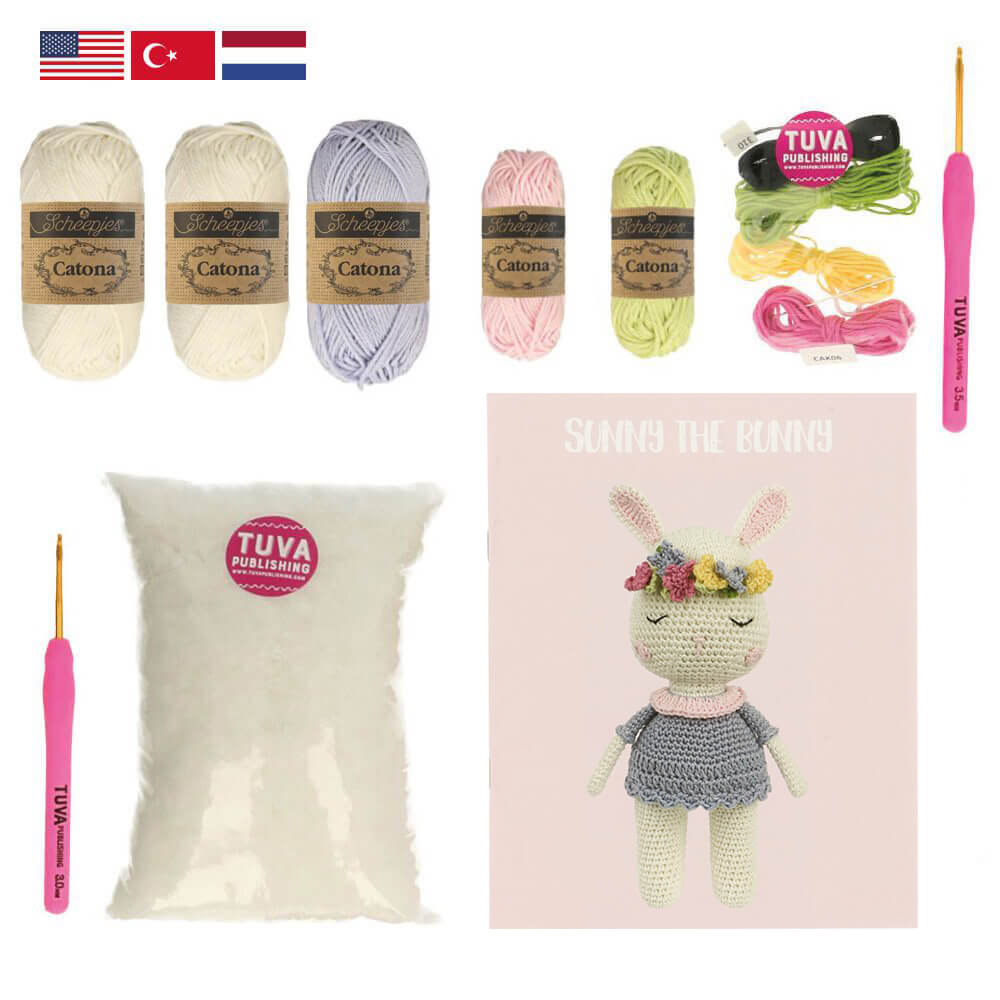 Tuva Crochet kit amigurumi Sunny the Bunny | Knitting yarn shop / dzijas veikals