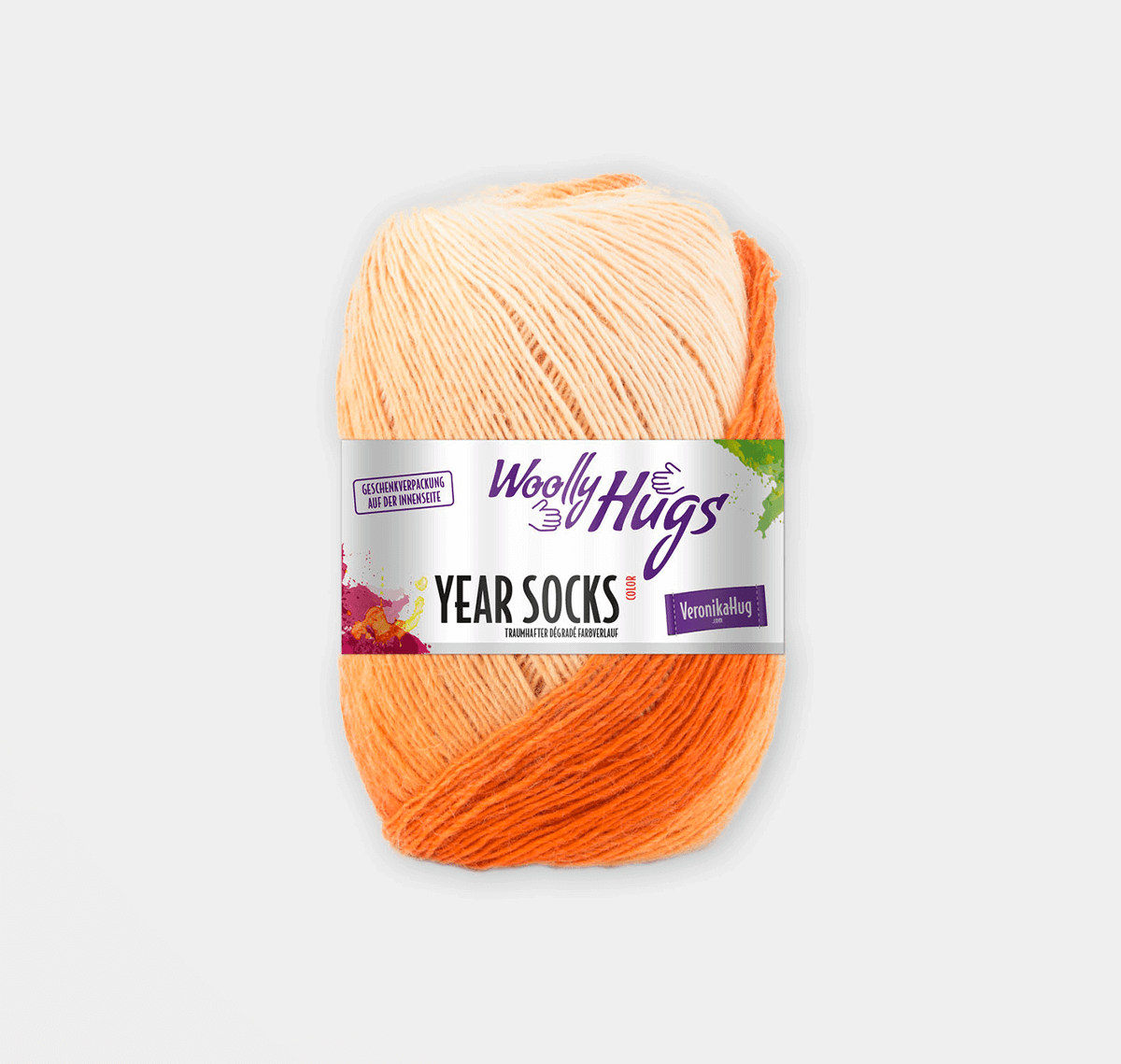 WOLLY HUGS Year Socks Yarn with Degrade Effect 09 | Knitting yarn shop / dzijas veikals
