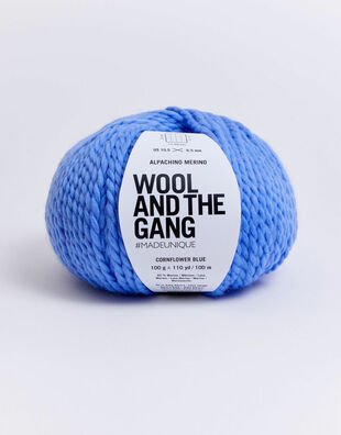 WOOL AND THE GANG Alpachino Merino Cornflower Blue | Knitting yarn shop / dzijas veikals