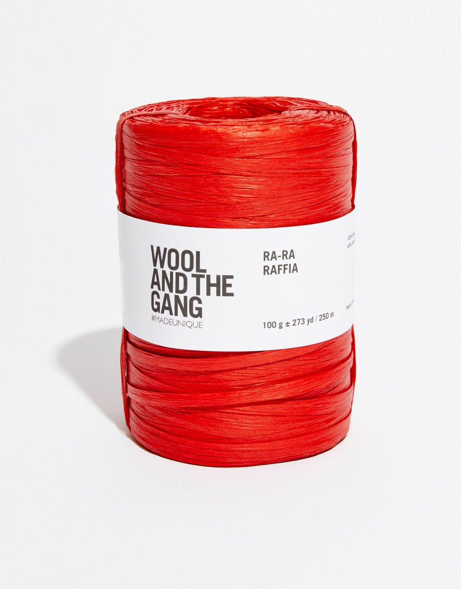 WOOL AND THE GANG Ra - Ra RAFFIA Bardot Red | Knitting yarn shop / dzijas veikals