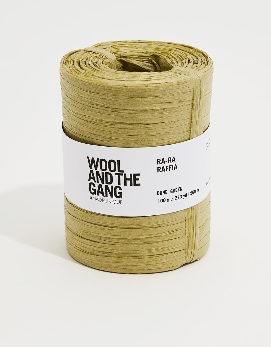 WOOL AND THE GANG Ra - Ra RAFFIA Dune Green | Knitting yarn shop / dzijas veikals