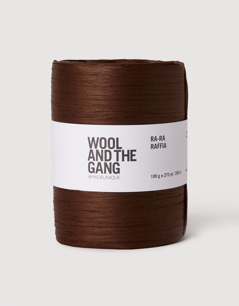 WOOL AND THE GANG Ra - Ra RAFFIA Espresso Brown | Knitting yarn shop / dzijas veikals
