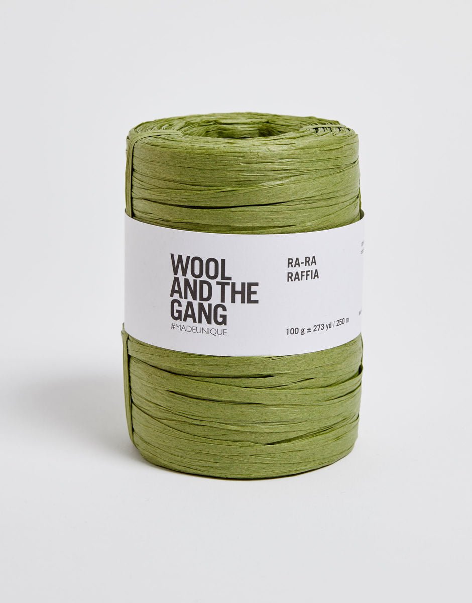 WOOL AND THE GANG Ra - Ra RAFFIA Grass Green | Knitting yarn shop / dzijas veikals