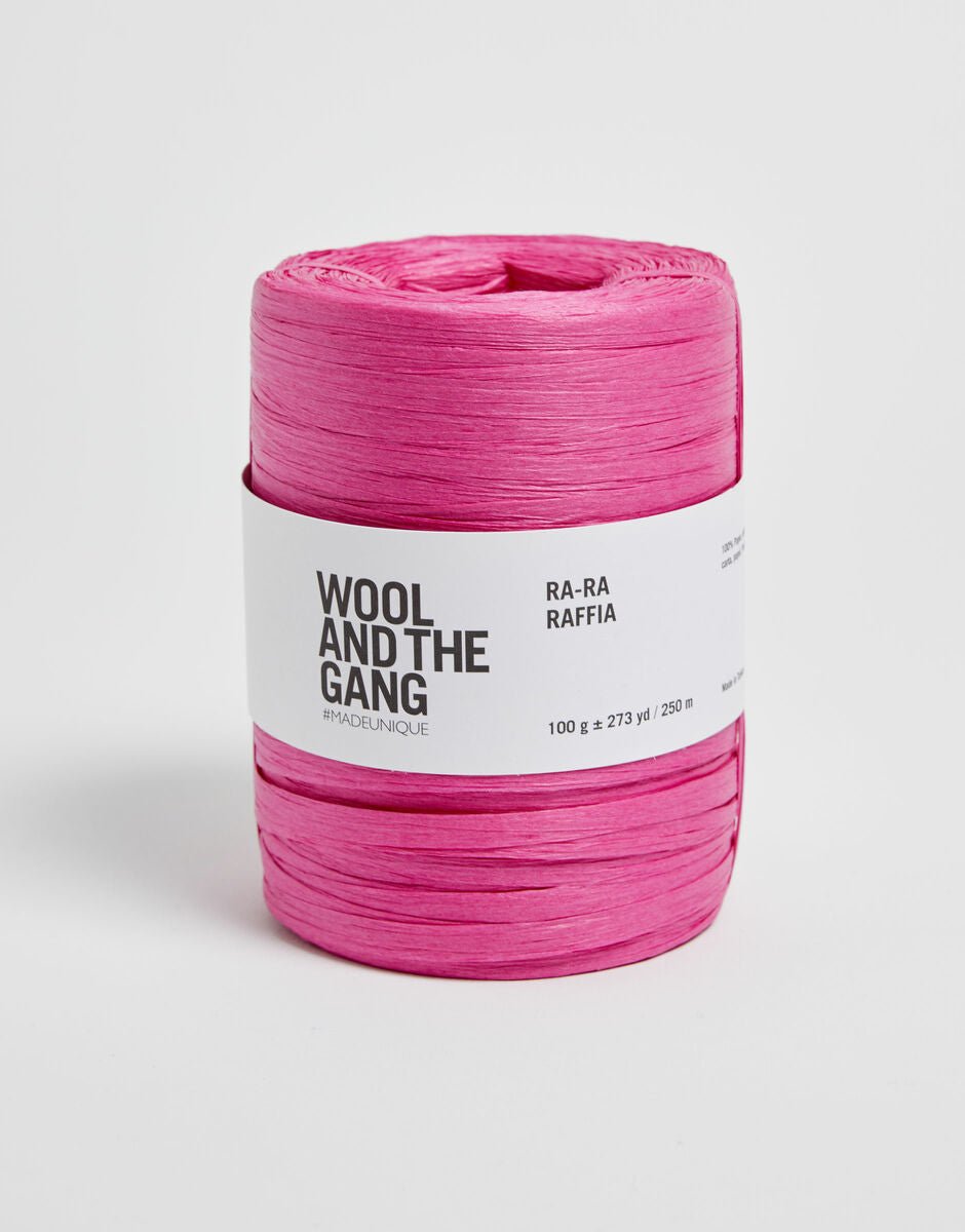 WOOL AND THE GANG Ra - Ra RAFFIA Hot Pink | Knitting yarn shop / dzijas veikals