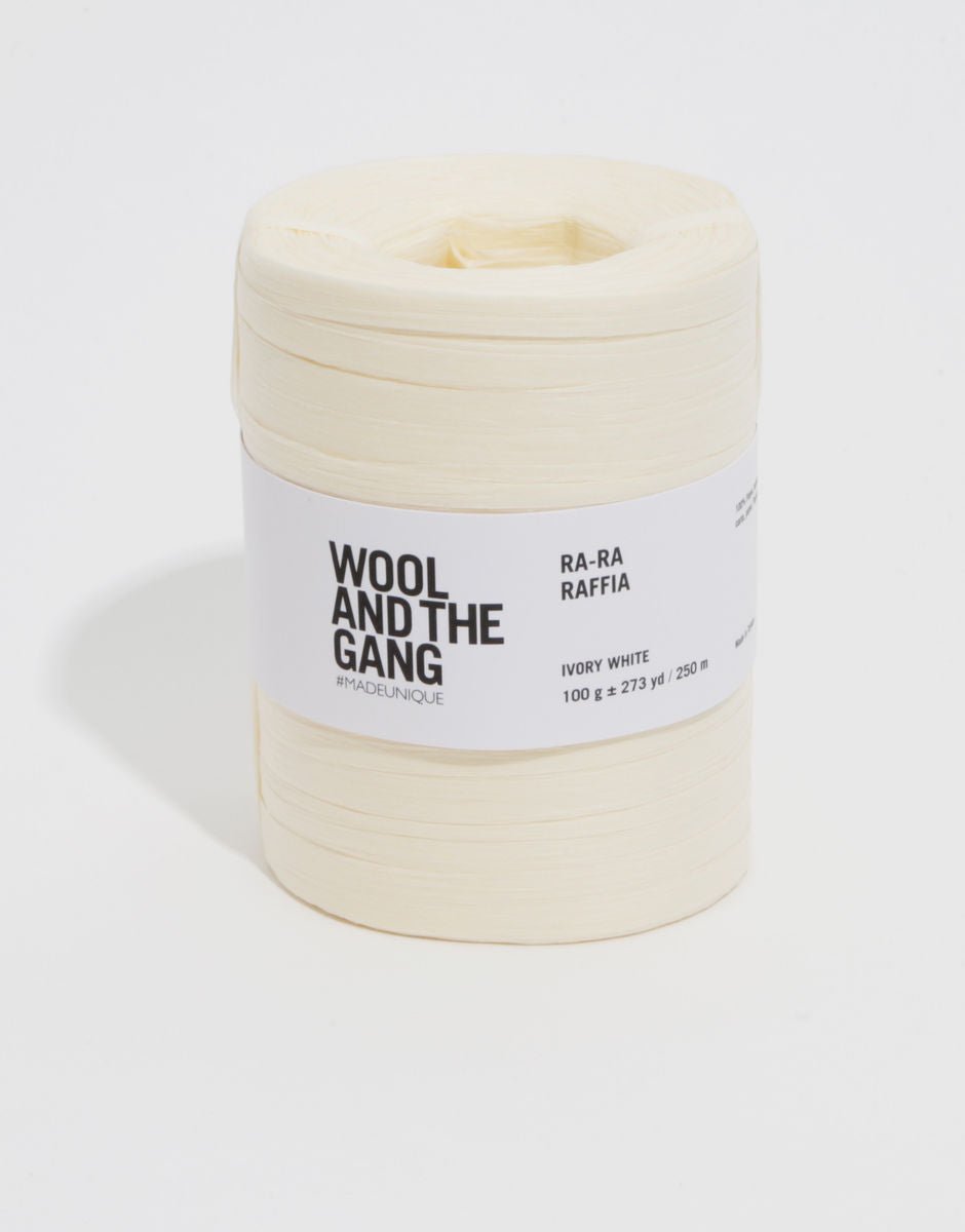 WOOL AND THE GANG Ra - Ra RAFFIA Ivory White | Knitting yarn shop / dzijas veikals