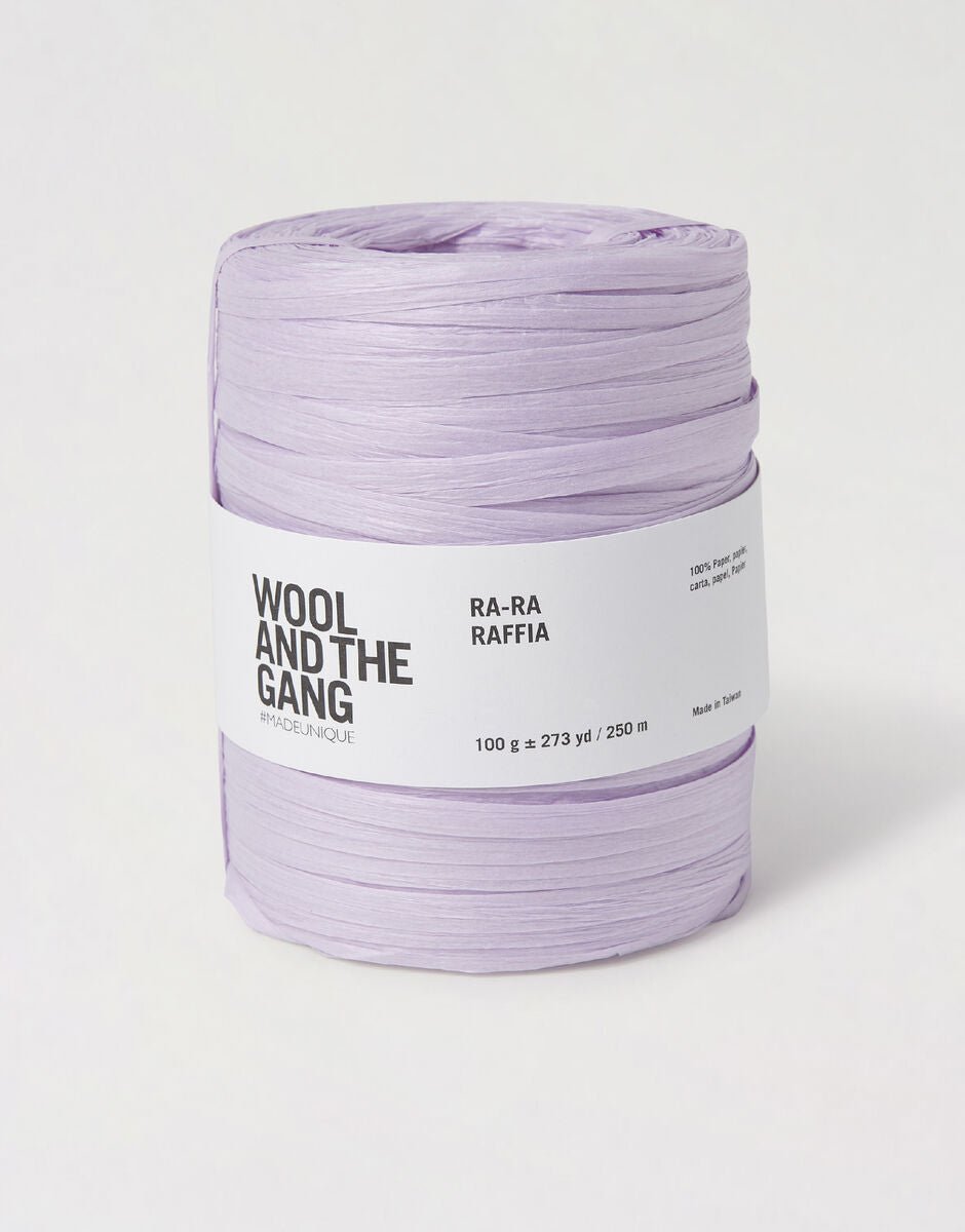 WOOL AND THE GANG Ra - Ra RAFFIA Lilac Powder | Knitting yarn shop / dzijas veikals