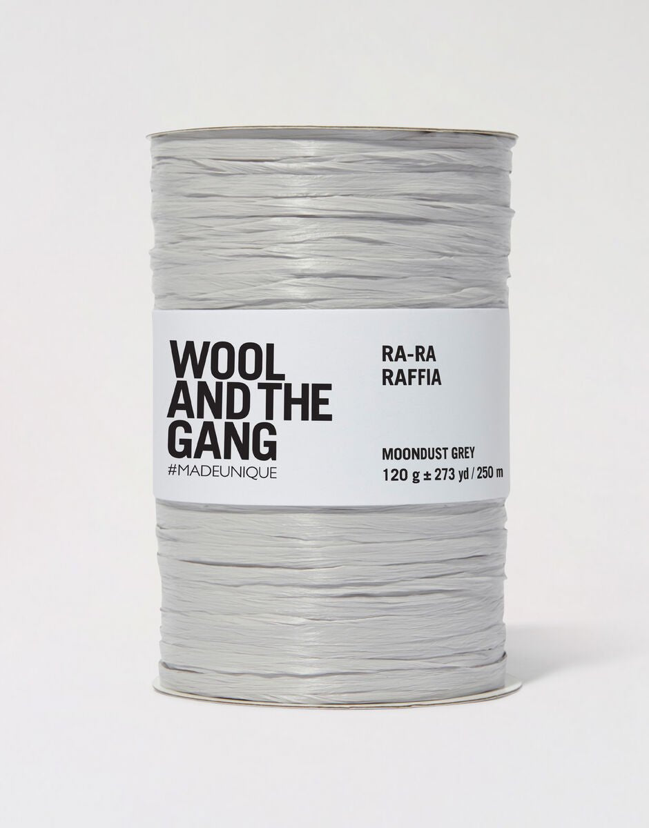 WOOL AND THE GANG Ra - Ra RAFFIA Moondust grey | Knitting yarn shop / dzijas veikals